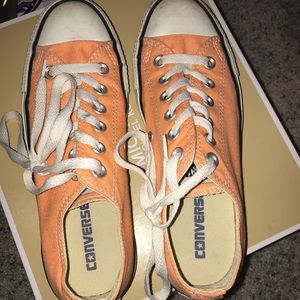 Orange converse - lightly worn